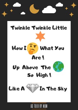 Preview of TwinkleTwinkleLittleStar-Rhyme Puzzle Poster