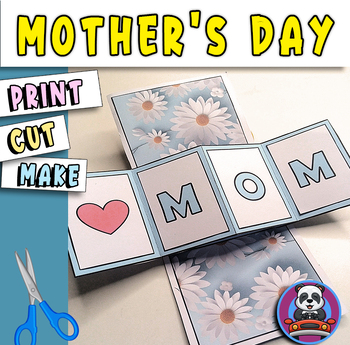 Preview of Twist and pop Craft - Mothers day 2nd grade craft - Mothers day card craft.