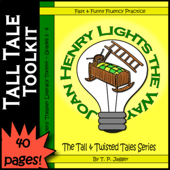 Preview of Twisted John Henry Readers' Theater Tall Tale & Activities: Grades 3, 4, 5 & 6