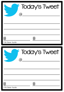 Preview of Today's Tweet Exit Cards