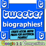 Tweeter Page Biographies!  Students create Tweeter pages f