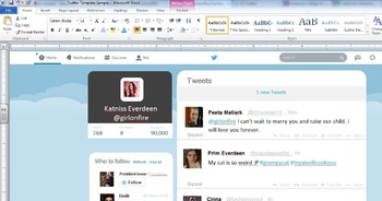 Preview of Twitter Page Template For Any Content Area