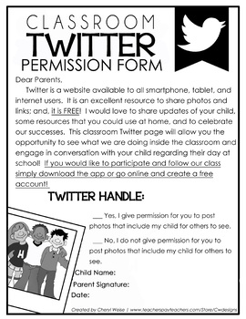 Preview of Twitter Permission Form