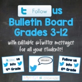 Twitter Social Media Theme Follow Us Bulletin Board Decora