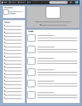 Twitter Template Worksheets Teaching Resources Tpt