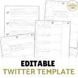 Twitter Template EDITABLE with Google Slides | Social Medi