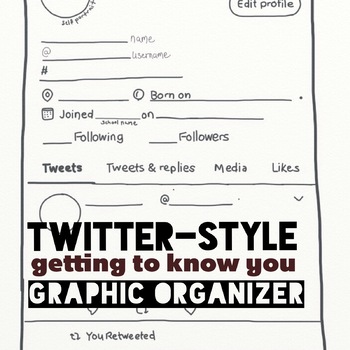 Preview of Twitter style getting to know you graphic organier