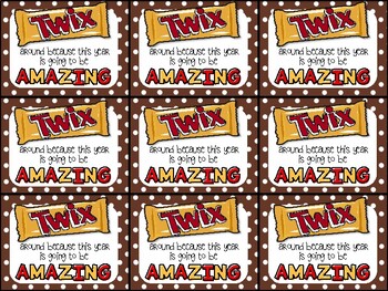 Twix Beginning of Year Gift Tag-Twix around, this year is going to be ...