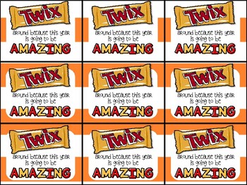 Twix Beginning of Year Gift Tag-Twix around, this year is going to be ...