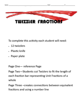 Preview of Twizzler Fractions