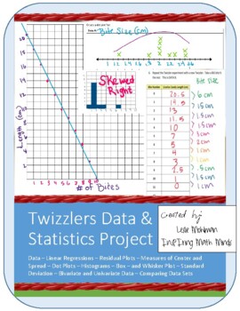 Preview of Twizzlers Data and Statistics Project in 5 Parts