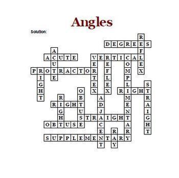 Angles: Two Geometry Crossword Math Puzzles Featuring 20 Words Related