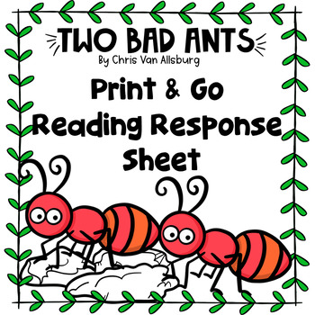 Preview of Two Bad Ants Reading Response