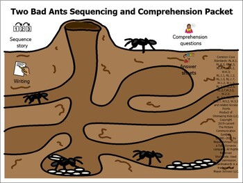 Preview of Two Bad Ants Sequencing and Comprehension Packet