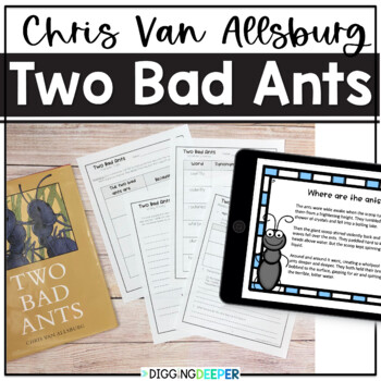 Preview of Two Bad Ants by Chris Van Allsburg Reading Comprehension Activities