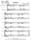 Two Birds recorder duet for any combination of soprano and