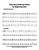 Three Easy Christmas Pieces for Beginning Cello (sheet music)