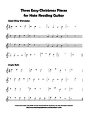 Three Easy Christmas Pieces for Note Reading Guitar (sheet music)