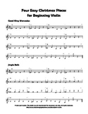 Four Easy Christmas Pieces for Beginning Violin (sheet music)