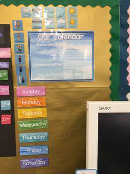 Two Classroom Interactive Calendars - Days of the week with Weather and ...