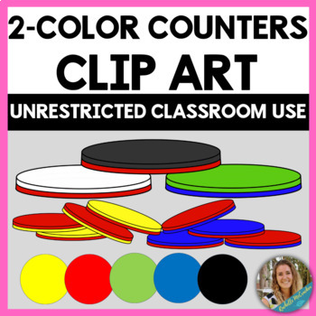 Preview of Two Color Double Sided Counters Clip Art - Math Clipart
