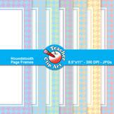 Two-Color Houndstooth Page Frames — Pastel Colors (13 Frames)