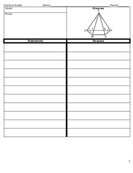 Preview of Two Column Proof 105 Proofs: Triangles,CPCTC,Parallelograms... Fully Editable