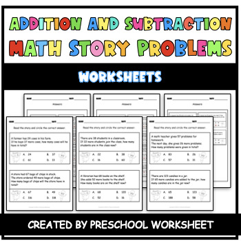 Preview of 2 Digit Addition and Subtraction Word Problems