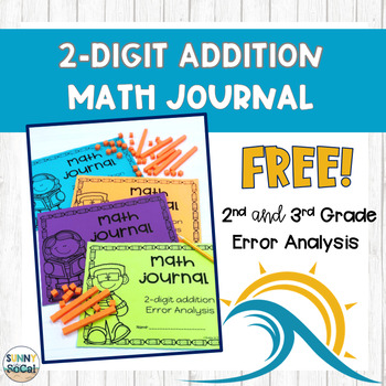 Preview of Two Digit Addition Error Analysis Math Journal FREE