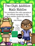 Two-Digit Addition Math Riddles