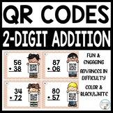 Two Digit Addition Math Task Cards | 2 digit addition with