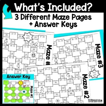 two digit addition maze activity by caffeine queen teacher