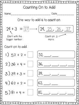 Two-Digit Addition Strategies Practice Sheets by Brandy Shoemaker