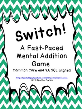 Preview of Two-Digit Addition Problems - Switch! A Fast Paced Mental Math Game