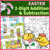 Two Digit Addition & Subtraction | Cross-Number Puzzles | Easter