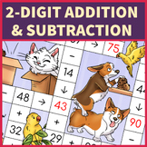 Two Digit Addition & Subtraction | Cross-Number Puzzles | Pets