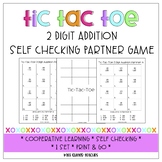 Two Digit Addition Tic Tac Toe Partner Game