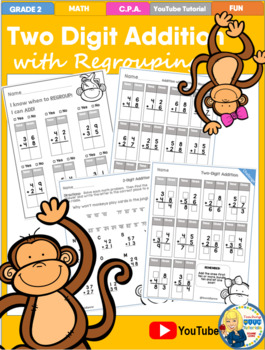 Preview of Two-Digit Addition Tutorial Worksheets
