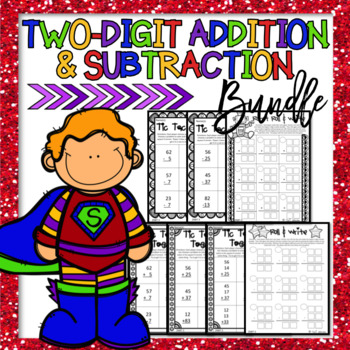 Preview of Two Digit Addition and Subtraction BUNDLE