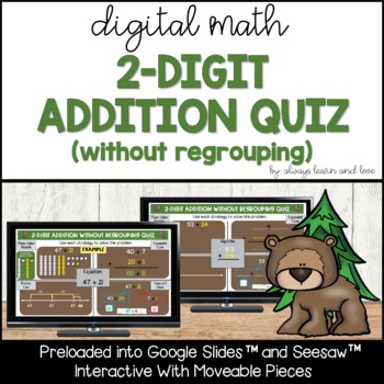 Preview of Two Digit Addition Without Regrouping Quiz