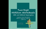 Two Digit Addition Worksheets With and Without Regrouping