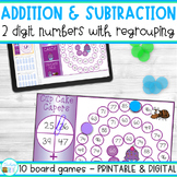 Two Digit Addition and Subtraction with Regrouping Games
