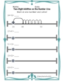 Two Digit Addition & Subtraction on a Number Line FREEBIE