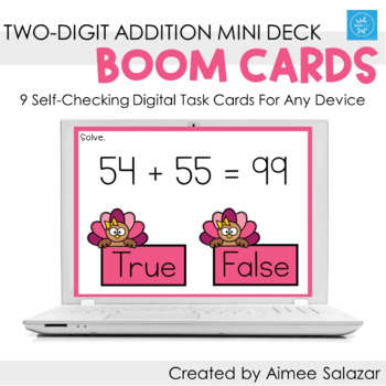 Preview of Two-Digit Addition w/Regrouping Mini Deck FREEBIE