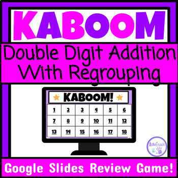 Preview of Two Digit Addition with Regrouping Game Double Digit Addition Special Education