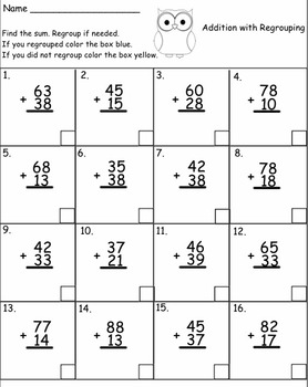 Two Digit Addition with Regrouping Interactive Lesson | TPT