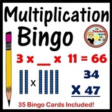 Two Digit Multiplication Bingo w/ 35 Cards! Double Digit M