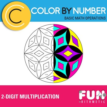 Preview of Two-Digit Multiplication Color by Number
