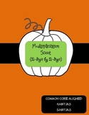 Two-Digit Multiplication Scoot - Halloween