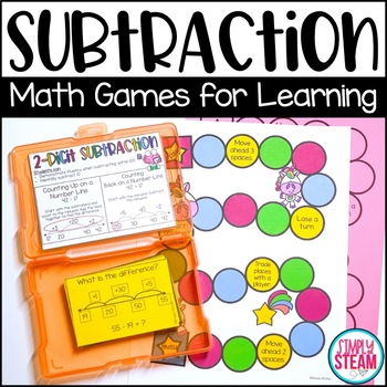 Two Digit Subtraction with Regrouping Game by Simply STEAM | TpT